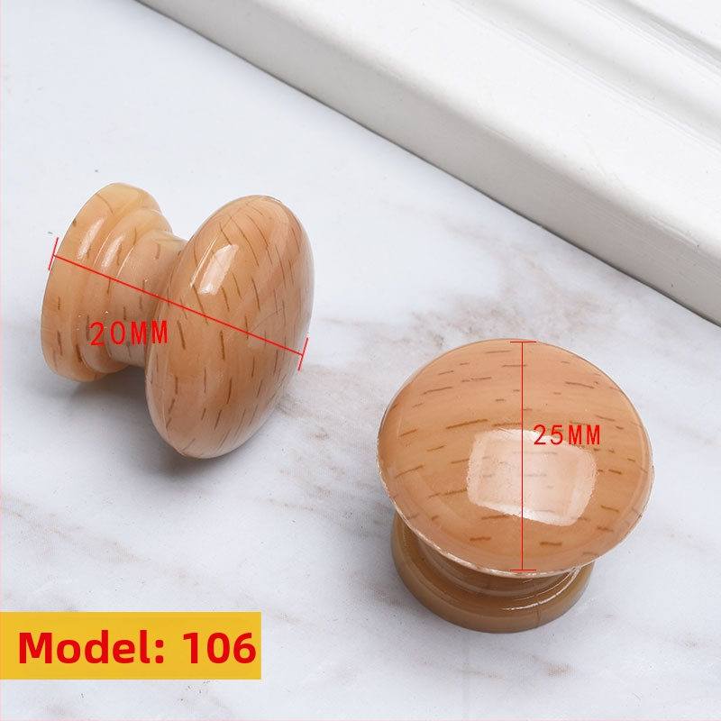 Ξύλινη λαβή ντουλάπας, κυκλικού σχήματος σε στυλ τρομπέτας, φινίρισμα μεταφοράς νερού, επιφανειακή εγκατάσταση, για πόρτες και συρτάρια, μοντέρνος μινιμαλισμός