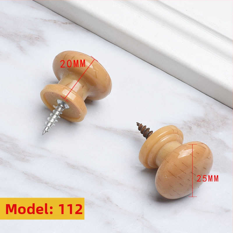 Ξύλινη λαβή ντουλάπας, κυκλικού σχήματος σε στυλ τρομπέτας, φινίρισμα μεταφοράς νερού, επιφανειακή εγκατάσταση, για πόρτες και συρτάρια, μοντέρνος μινιμαλισμός