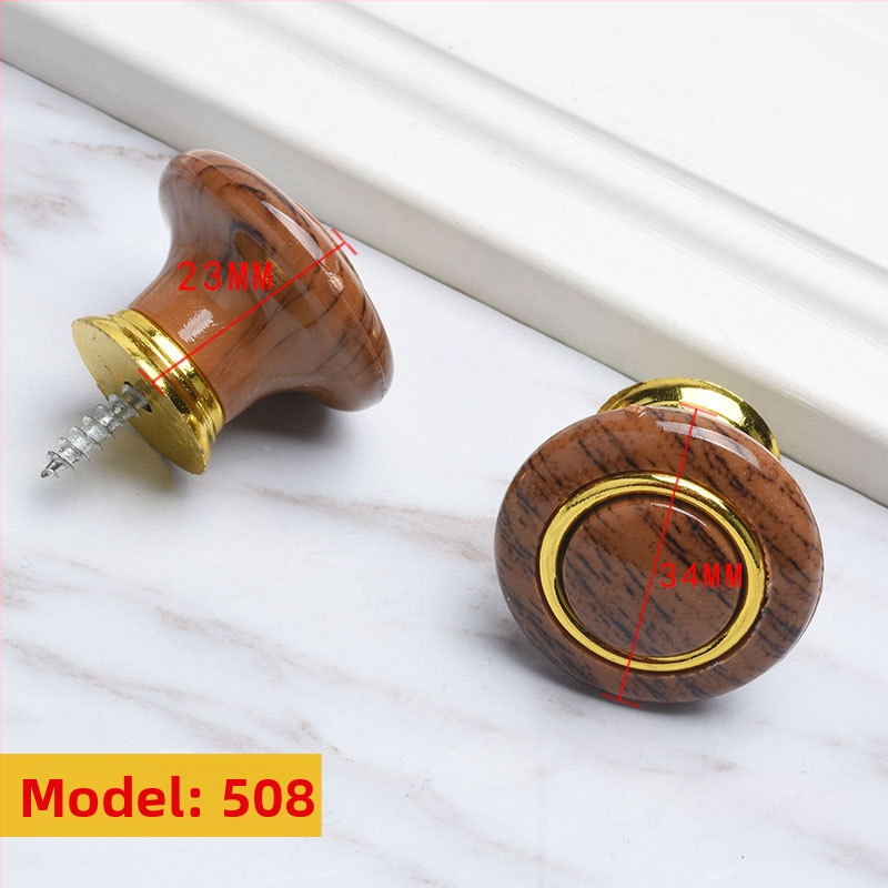 Ξύλινη λαβή ντουλάπας, κυκλικού σχήματος σε στυλ τρομπέτας, φινίρισμα μεταφοράς νερού, επιφανειακή εγκατάσταση, για πόρτες και συρτάρια, μοντέρνος μινιμαλισμός