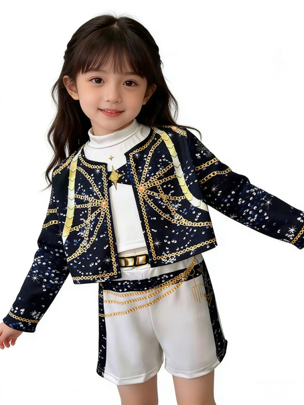 Hunter Demon Girl Group Cosplay Jelmez - Triacetate 95%+ / Regenerated Cellulose 95%+ keverék, poliészter alap, 2025 tavasz bemutató, aranyos japán-koreai stílus