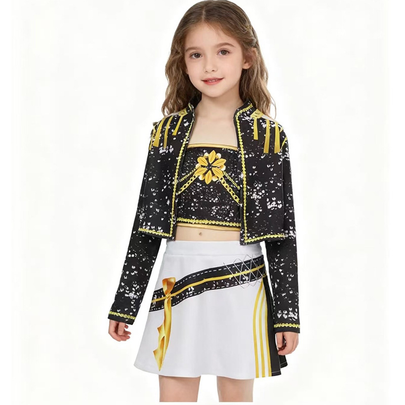 Hunter Demon Girl Group Cosplay Jelmez - Triacetate 95%+ / Regenerated Cellulose 95%+ keverék, poliészter alap, 2025 tavasz bemutató, aranyos japán-koreai stílus