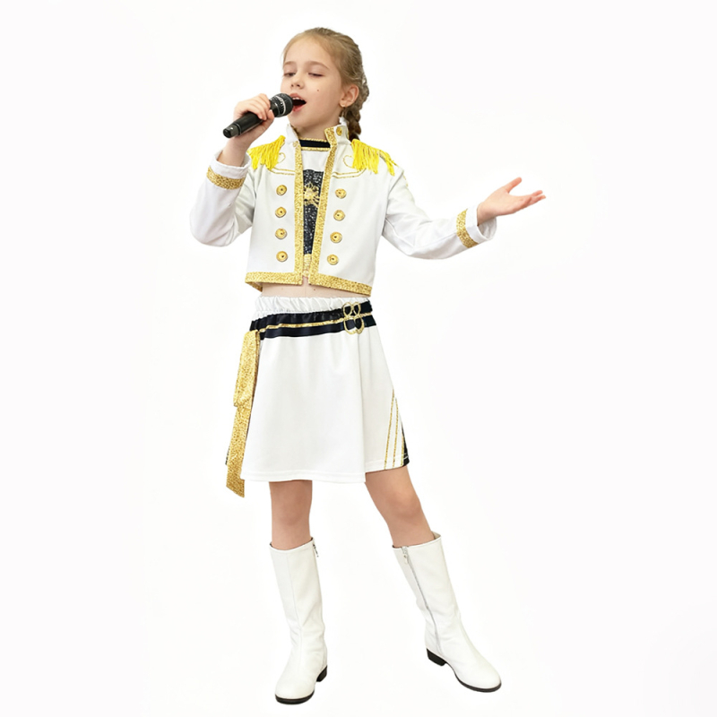 Hunter Demon Girl Group Cosplay Jelmez - Triacetate 95%+ / Regenerated Cellulose 95%+ keverék, poliészter alap, 2025 tavasz bemutató, aranyos japán-koreai stílus