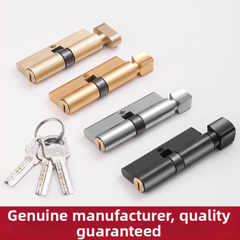 Valcový zámok pre vnútorné dvere, jadro z medeného materiálu s hliníkovým plášťom, model 1, moderný minimalistický štýl