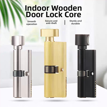 Valcový zámok pre vnútorné dvere, jadro z medeného materiálu s hliníkovým plášťom, model 1, moderný minimalistický štýl