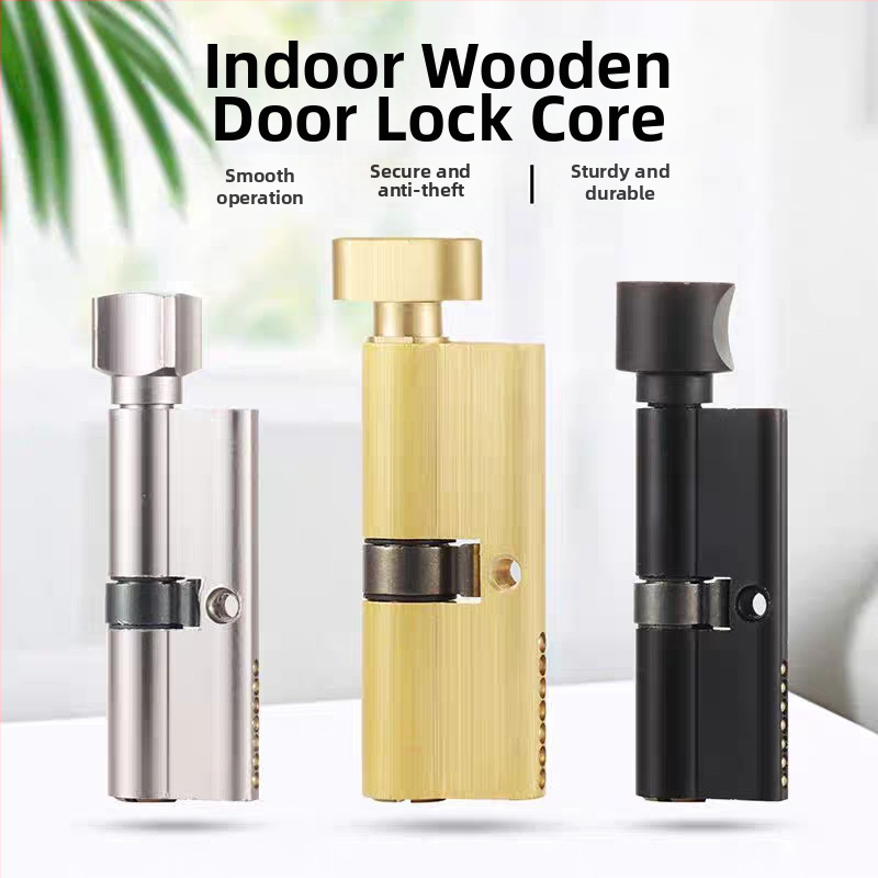 Valcový zámok pre vnútorné dvere, jadro z medeného materiálu s hliníkovým plášťom, model 1, moderný minimalistický štýl