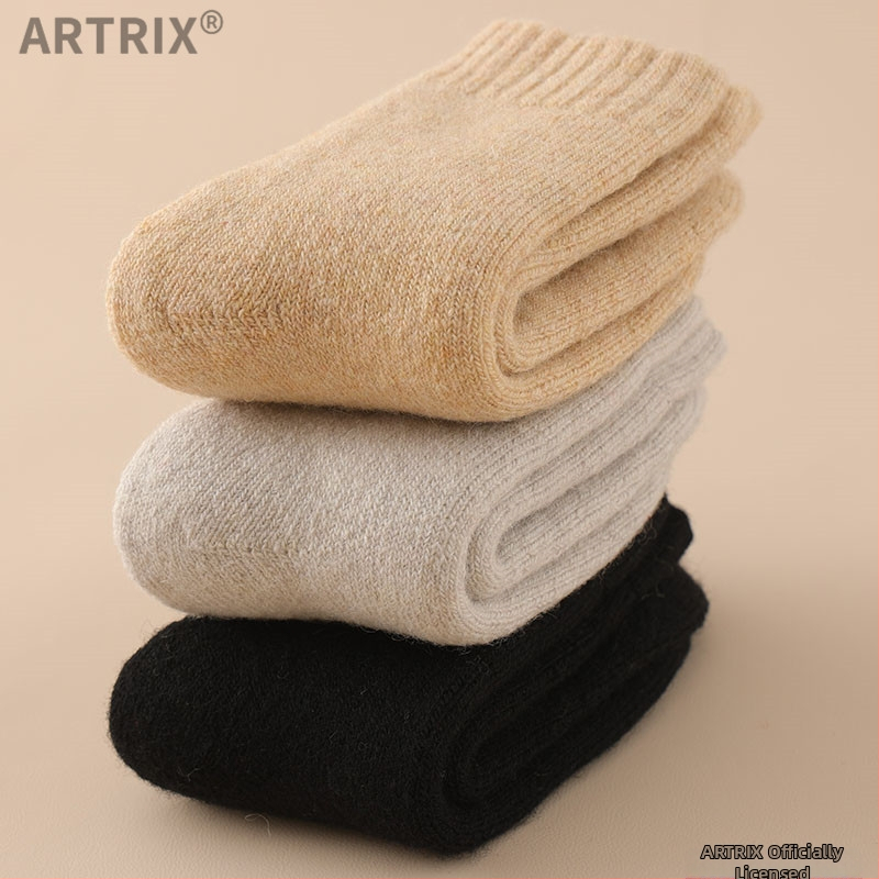 Χειμερινές μάλλινες κάλτσες για μωρά και παιδιά, παχιές, μακριές, χωρίς φτέρνα, unisex