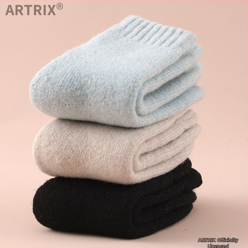 Χειμερινές μάλλινες κάλτσες για μωρά και παιδιά, παχιές, μακριές, χωρίς φτέρνα, unisex