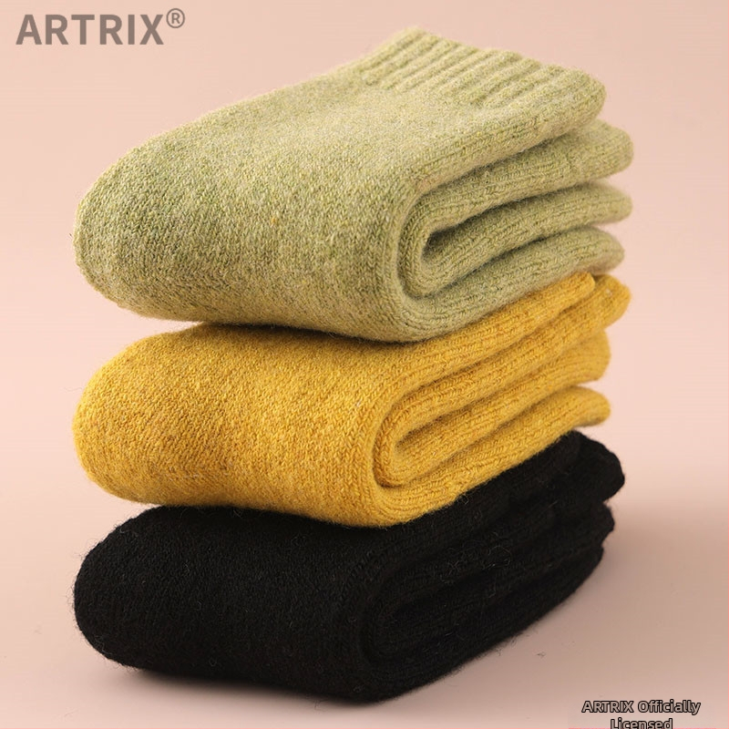 Χειμερινές μάλλινες κάλτσες για μωρά και παιδιά, παχιές, μακριές, χωρίς φτέρνα, unisex