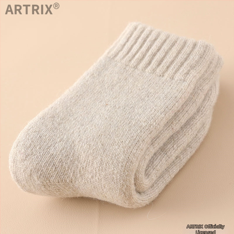 Χειμερινές μάλλινες κάλτσες για μωρά και παιδιά, παχιές, μακριές, χωρίς φτέρνα, unisex