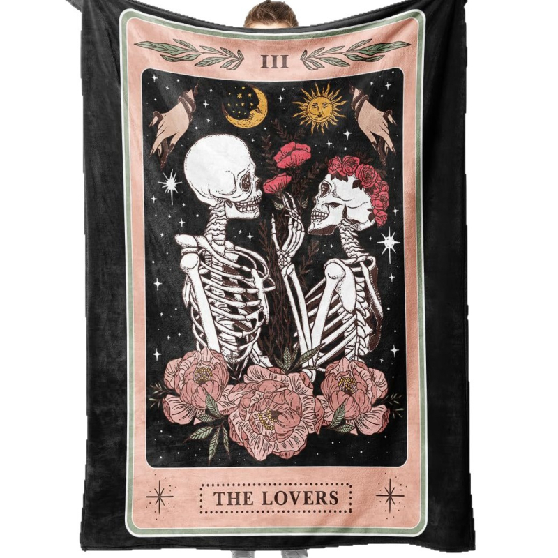 Pătură din poliester 100% cu model în dungi, greutate sub 300 g, sezon de iarnă, micșorare 3%