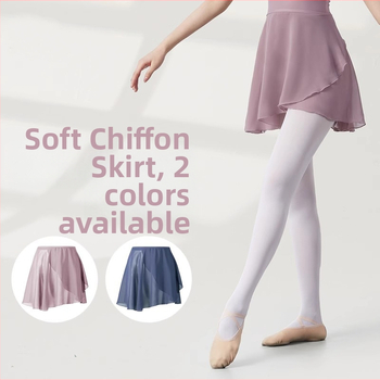 Балетна пола за танцова практика, китайски стил, свеж и сладък, шифон над 95% основна тъкан, Зима 2024, обработка при висока температура