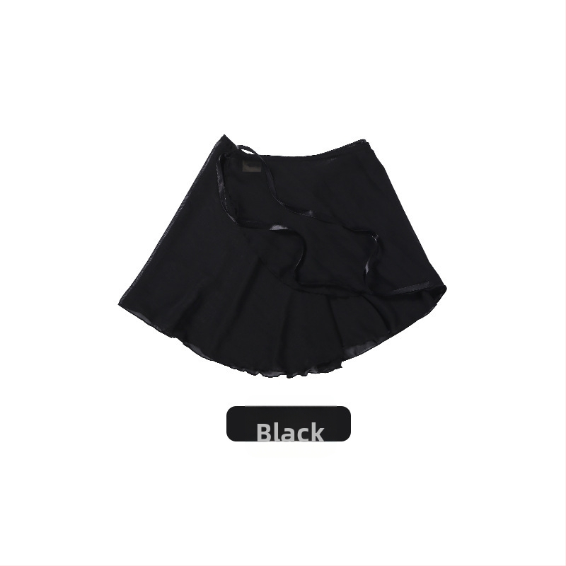 Балетна пола за танцова практика, китайски стил, свеж и сладък, шифон над 95% основна тъкан, Зима 2024, обработка при висока температура