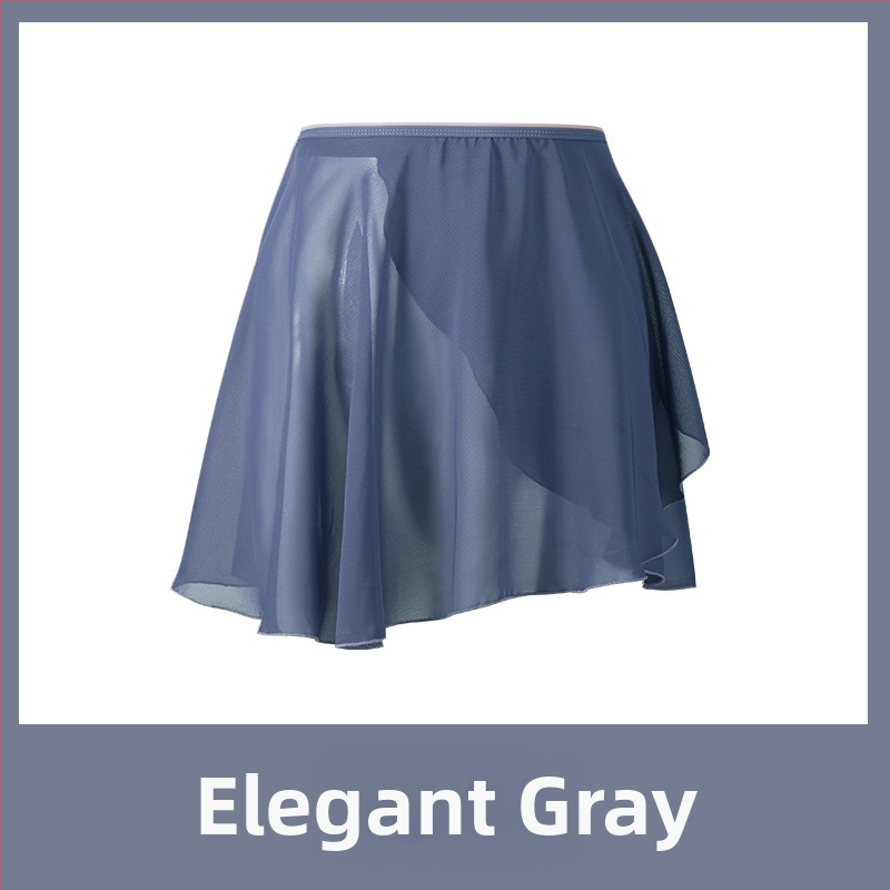 Балетна пола за танцова практика, китайски стил, свеж и сладък, шифон над 95% основна тъкан, Зима 2024, обработка при висока температура