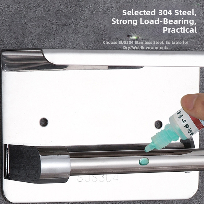 Стенно монтирана кутия за салфетки и тоалетна хартия, неръждаема стомана, полирана повърхност, квадратен дизайн, Jinhan