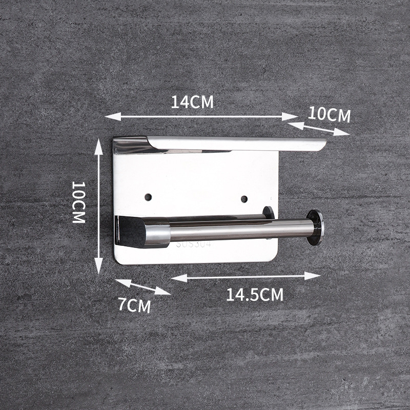 Cutie de perete pentru șervețele și hârtie igienică, din oțel inoxidabil, finisaj polizat, formă pătrată, Jinhan