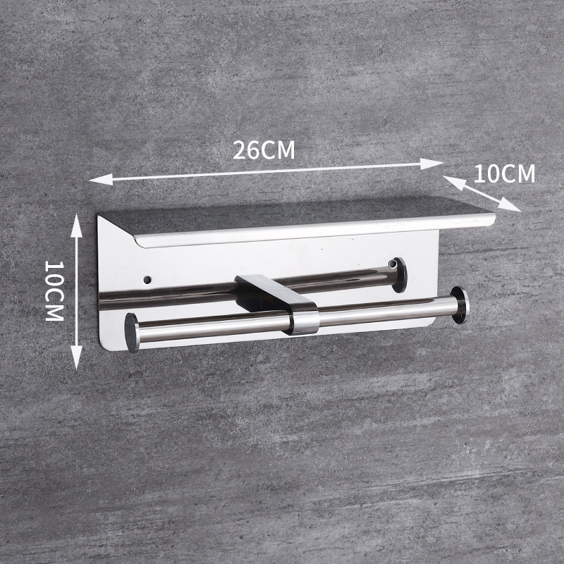 Cutie de perete pentru șervețele și hârtie igienică, din oțel inoxidabil, finisaj polizat, formă pătrată, Jinhan