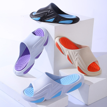 Watkins ανδρικές παντόφλες για καλοκαίρι, πλαστικό επάνω μέρος, αντιολισθητική παχιά σόλα, PVC σόλα