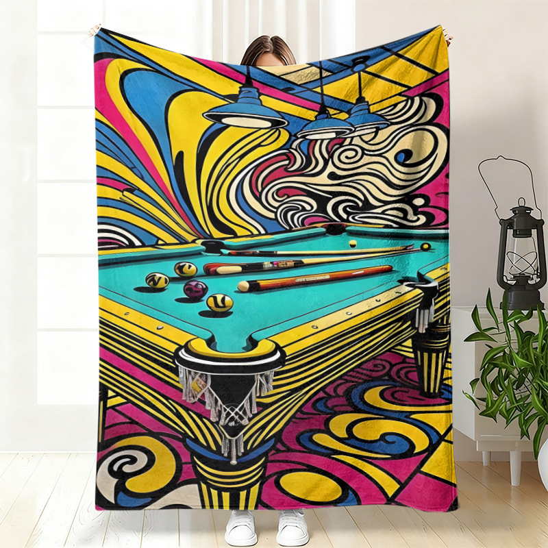 Cuvertură de somn din flanel, poliester, cu model geometric etnic și artă abstractă, personalizabilă, pentru toate anotimpurile, ușoară sub 300 g