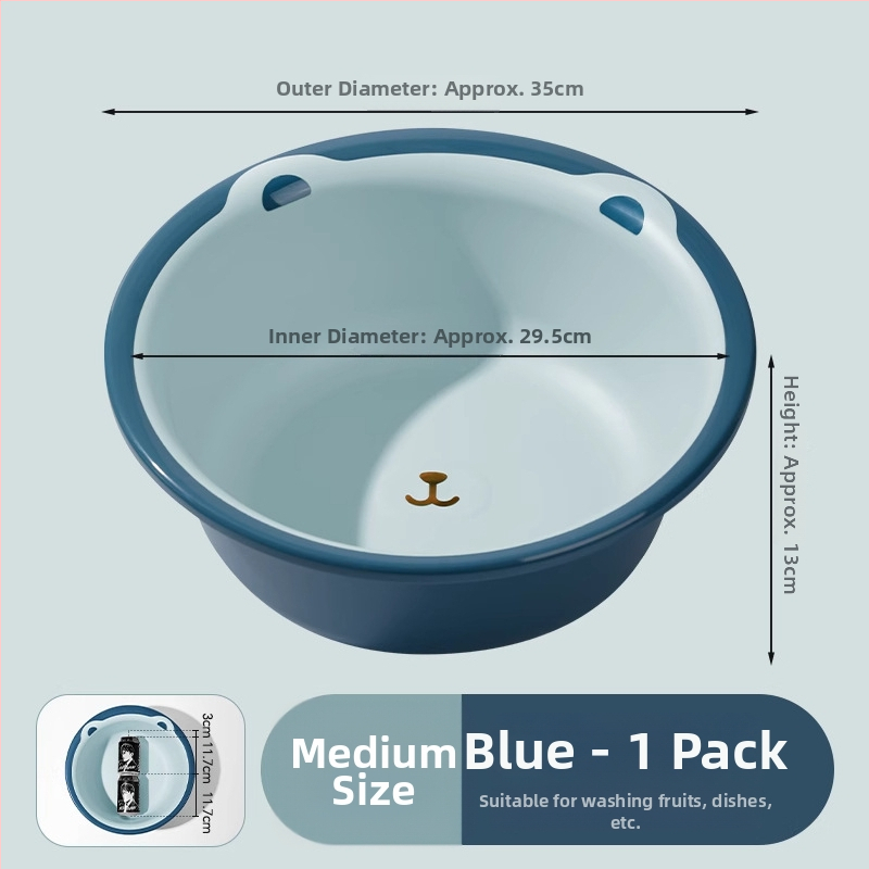 Veľká plastová misa na domáce použitie – hrubšia, odolná viacúčelová misa na pranie, umývanie zeleniny, vlasov a nôh; Materiál: plast; Špecifikácia: 39; Balenie v krabici: 50/60/80 ks; Bruto hmotnosť: pod 0,5 kg; Tvar: jednoduchý