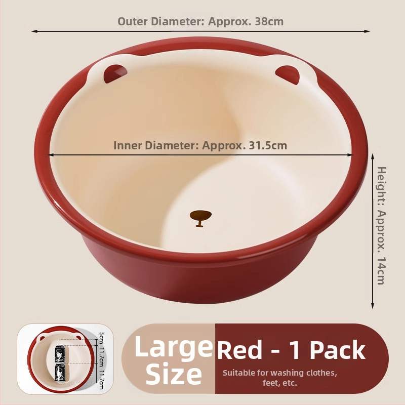 Veľká plastová misa na domáce použitie – hrubšia, odolná viacúčelová misa na pranie, umývanie zeleniny, vlasov a nôh; Materiál: plast; Špecifikácia: 39; Balenie v krabici: 50/60/80 ks; Bruto hmotnosť: pod 0,5 kg; Tvar: jednoduchý