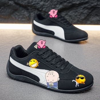 Casual sneakers με επάνω μέρος από Super Fiber, κορδόνια, χαμηλός άνω, καουτσούκ σόλα, EVA πάτος