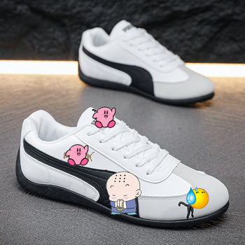 Casual sneakers με επάνω μέρος από Super Fiber, κορδόνια, χαμηλός άνω, καουτσούκ σόλα, EVA πάτος