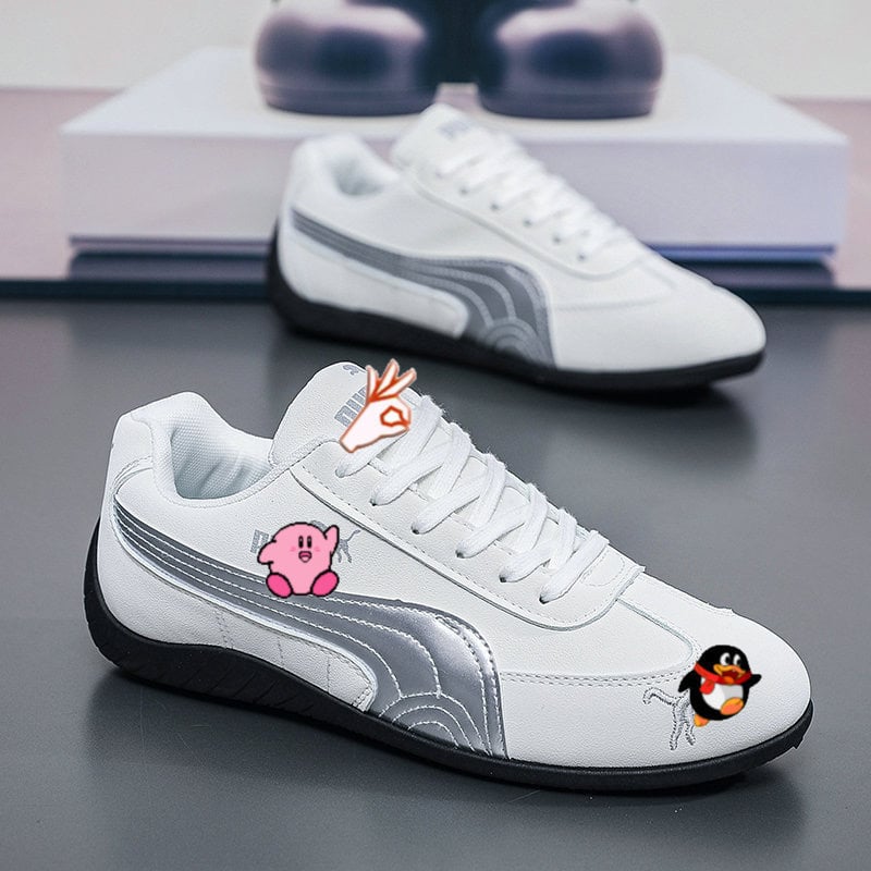 Casual sneakers με επάνω μέρος από Super Fiber, κορδόνια, χαμηλός άνω, καουτσούκ σόλα, EVA πάτος