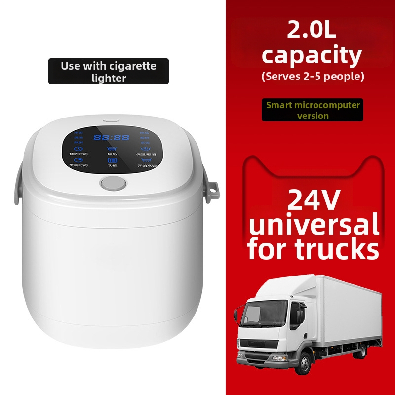 Autóban használható rizsfőző M25, 100W, PP anyag, 12V/24V/220V kompatibilitás