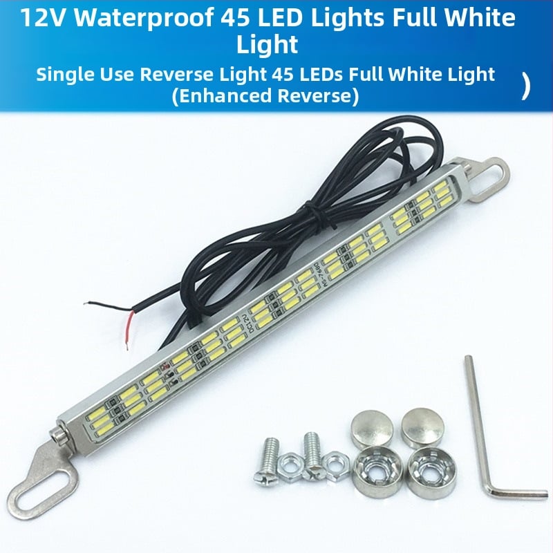 Automobilové LED svetlo pre spätné radenie a brzdové svetlo s 120 SMD lampou na poznávaciu značku, 12–24V, LED, životnosť 10000 h