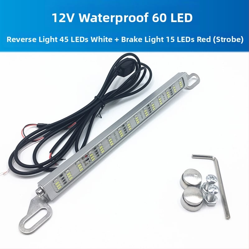 Automobilové LED svetlo pre spätné radenie a brzdové svetlo s 120 SMD lampou na poznávaciu značku, 12–24V, LED, životnosť 10000 h