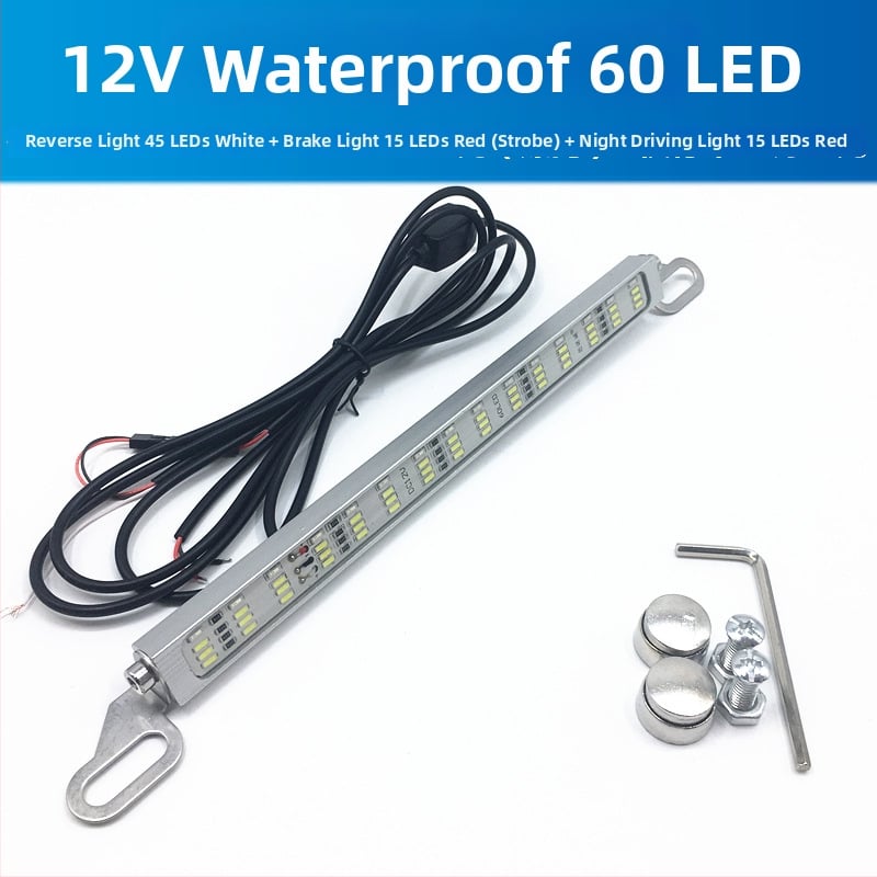 Automobilové LED svetlo pre spätné radenie a brzdové svetlo s 120 SMD lampou na poznávaciu značku, 12–24V, LED, životnosť 10000 h