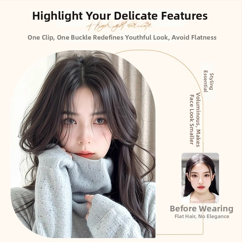 Parochňa s ofinou pre ženy – objem na temene, kryje šediny, vlákna odolné voči teplu, polopriemyselne tkaná