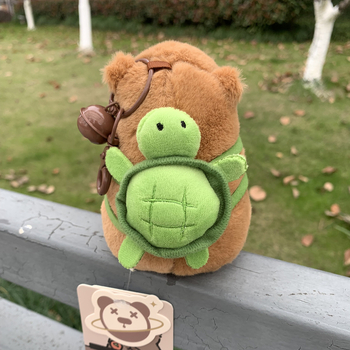 Капибара плюшена висулка за чанта, кратък плюш, пълнител PP памук, универсален, за възраст 14+