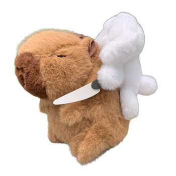 Капибара плюшена висулка за чанта, кратък плюш, пълнител PP памук, универсален, за възраст 14+