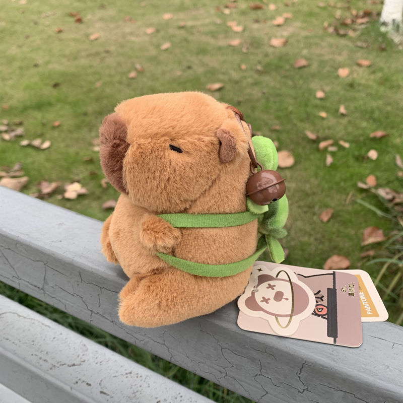 Капибара плюшена висулка за чанта, кратък плюш, пълнител PP памук, универсален, за възраст 14+