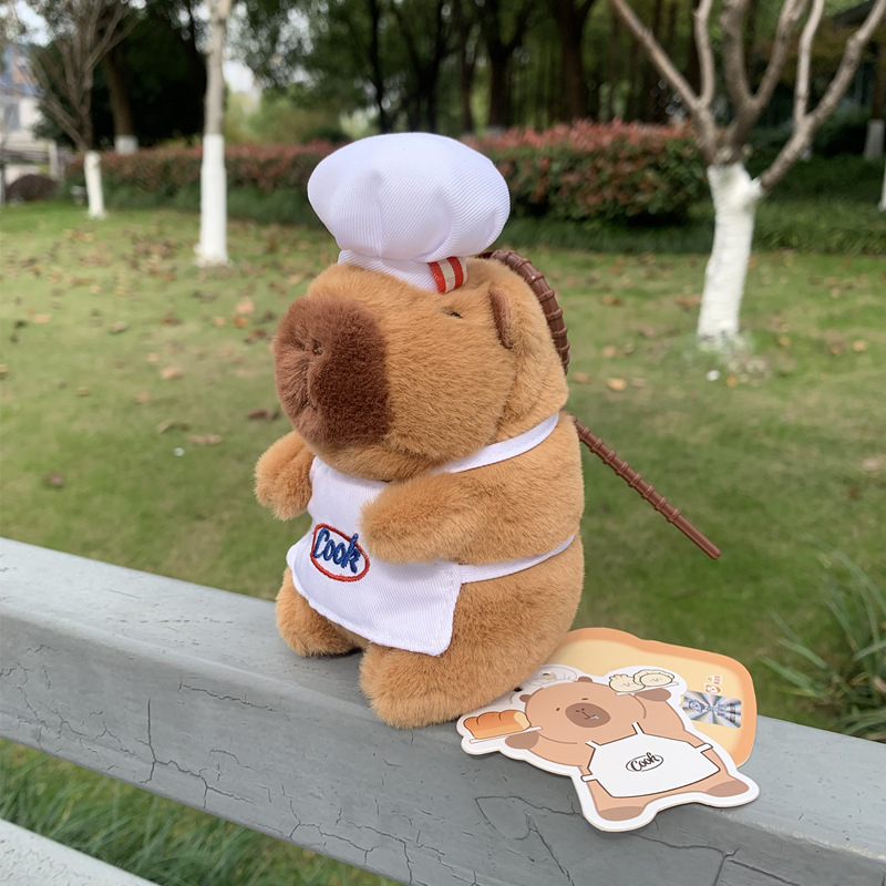 Капибара плюшена висулка за чанта, кратък плюш, пълнител PP памук, универсален, за възраст 14+