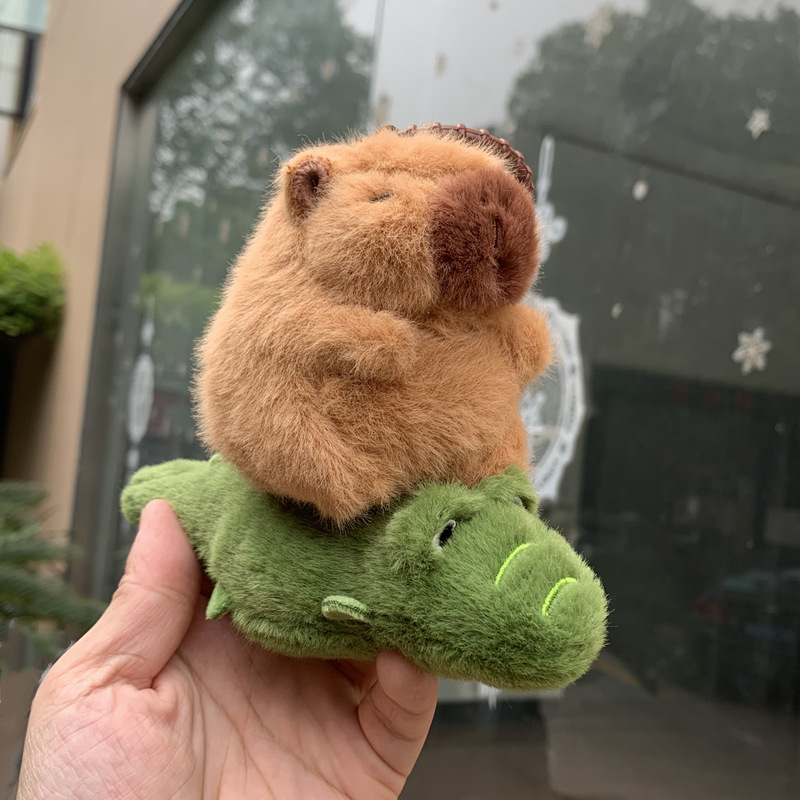 Капибара плюшена висулка за чанта, кратък плюш, пълнител PP памук, универсален, за възраст 14+