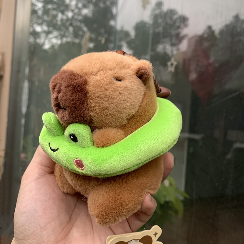 Капибара плюшена висулка за чанта, кратък плюш, пълнител PP памук, универсален, за възраст 14+