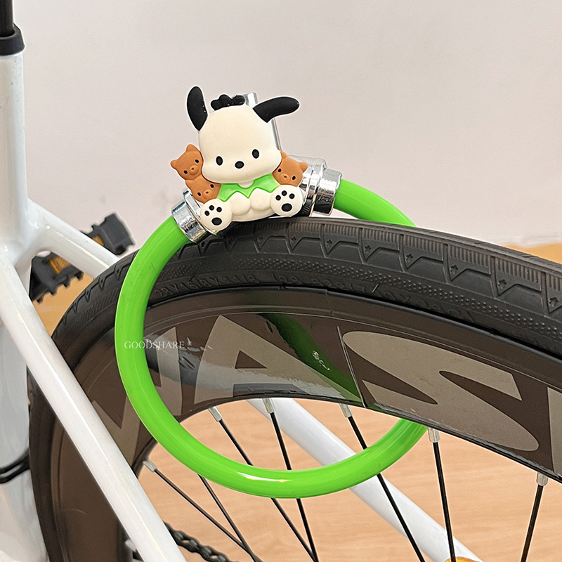 Kerékpár lopás elleni zár acélkábel, rajzfilmszerű kolbász-száj dizájn, MTB és országúti kerékpárokhoz