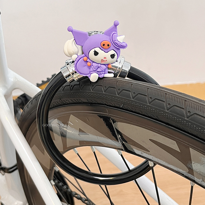 Kerékpár lopás elleni zár acélkábel, rajzfilmszerű kolbász-száj dizájn, MTB és országúti kerékpárokhoz