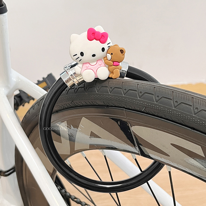 Kerékpár lopás elleni zár acélkábel, rajzfilmszerű kolbász-száj dizájn, MTB és országúti kerékpárokhoz