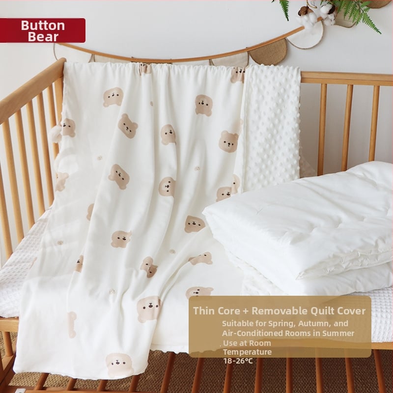 Detská prikrývka z čistej bavlny, výplň hodvábne vlákna, odnímateľný a prateľný obal, pre jar a jeseň, vhodné pre deti do 10 rokov.