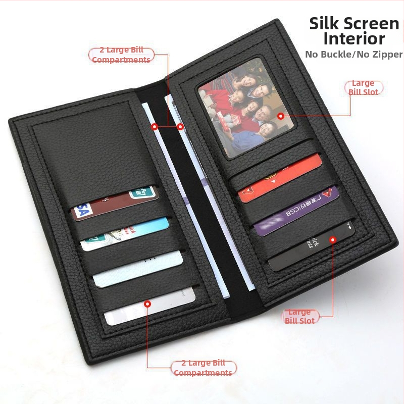 Ανδρικό πορτοφόλι-κλατς από PU δέρμα, 1-fold, αστικός μινιμαλιστικός στυλ, αντί-κλοπής, επένδυση πολυεστέρα, LOCOERDAISHU