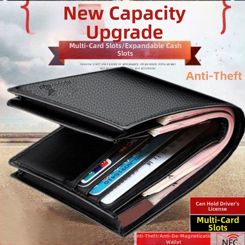 Ανδρικό πορτοφόλι-κλατς από PU δέρμα, 1-fold, αστικός μινιμαλιστικός στυλ, αντί-κλοπής, επένδυση πολυεστέρα, LOCOERDAISHU