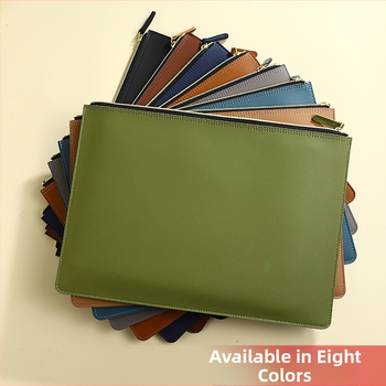 Brocade Rabbit A4 PU δερμάτινη τσάντα με φερμουάρ για έγγραφα – Μεγάλη χωρητικότητα, Αποθήκευση τιμολογίων