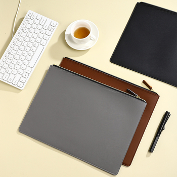 Brocade Rabbit A4 PU δερμάτινη τσάντα με φερμουάρ για έγγραφα – Μεγάλη χωρητικότητα, Αποθήκευση τιμολογίων