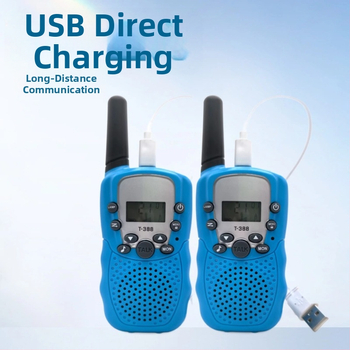 Huike T388 Gyerek Walkie-Talkie 22 csatorna, 1,5–3 km hatótáv, RF teljesítmény 0,5 W, 3,7 V lítium akkumulátor, kijelzővel