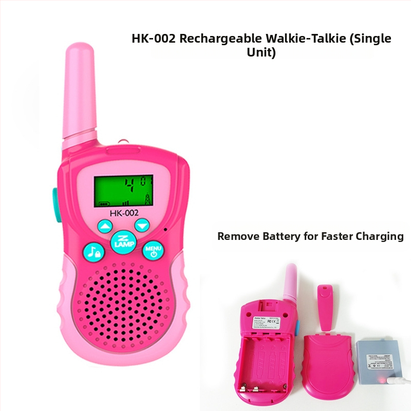 Huike T388 Gyerek Walkie-Talkie 22 csatorna, 1,5–3 km hatótáv, RF teljesítmény 0,5 W, 3,7 V lítium akkumulátor, kijelzővel