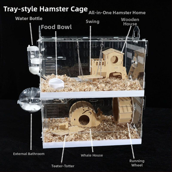 Klietka pre hamstera, plastová, značka Powerful factory, vhodná pre hamstera