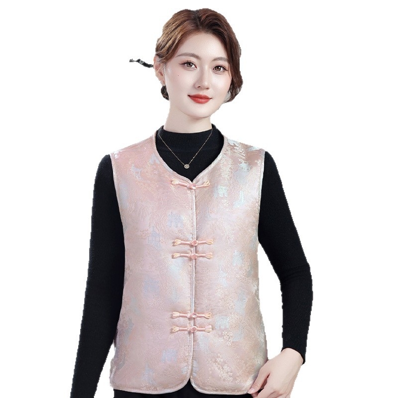 Mellény Tang stílusú nőknek, őszi-téli, bélelt, casual elegáns ingázó stílus, hossz 50–65 cm, poliészter >95%, 2025 ősz